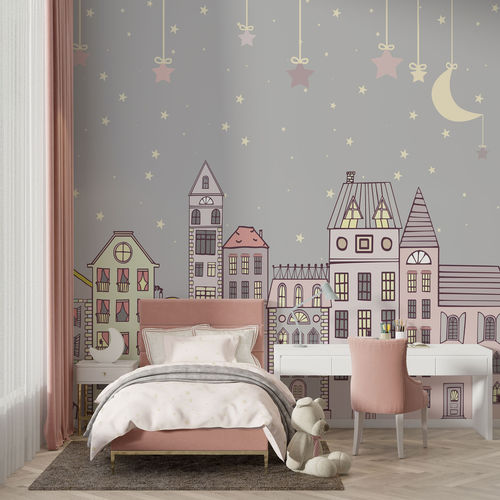 Papier peint contemporain - NOTTE STELLATA - rimura Srl - en fibre de verre / en polyester / en vinyle