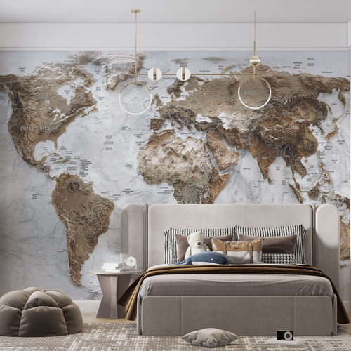 Papier peint contemporain - GEOGRAPHY - rimura Srl - en fibre de verre / en polyester / en vinyle