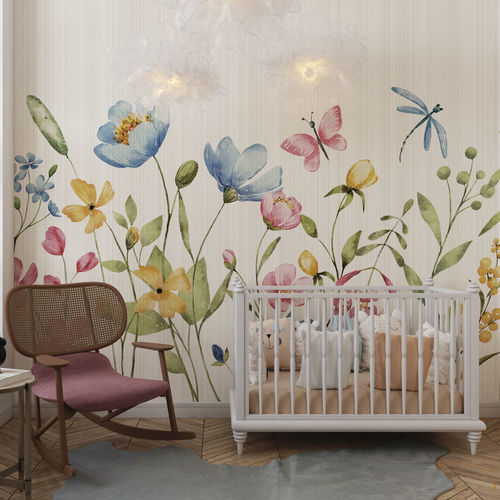 Papier peint contemporain - FIORI E COLORI - rimura Srl - en fibre de verre / en polyester / en vinyle