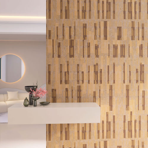 Papier peint laminé or - CROSS THE LINE - rimura Srl - contemporain / en textile non-tissé / en vinyle