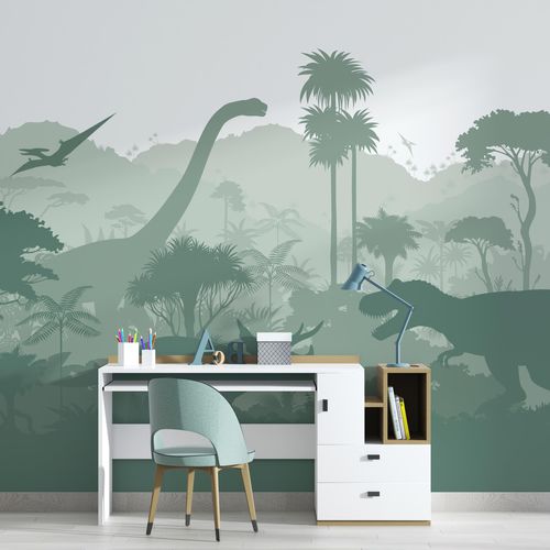 Papier peint contemporain - JURASSIC PARTY - rimura Srl - en textile non-tissé / en fibre de verre / en polyester