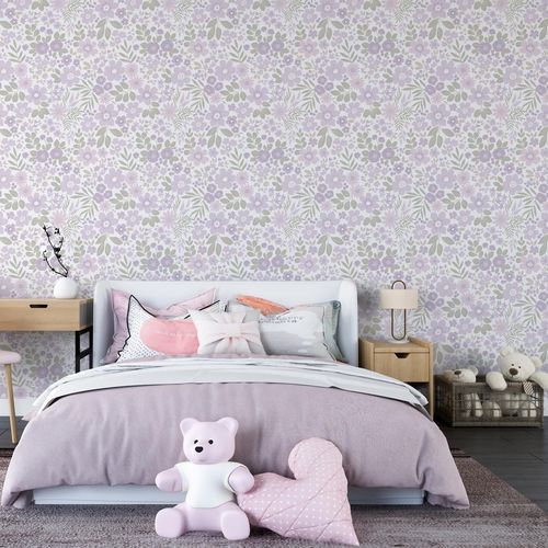 Papier peint contemporain - LILLY - rimura Srl - en textile non-tissé / en fibre de verre / en polyester