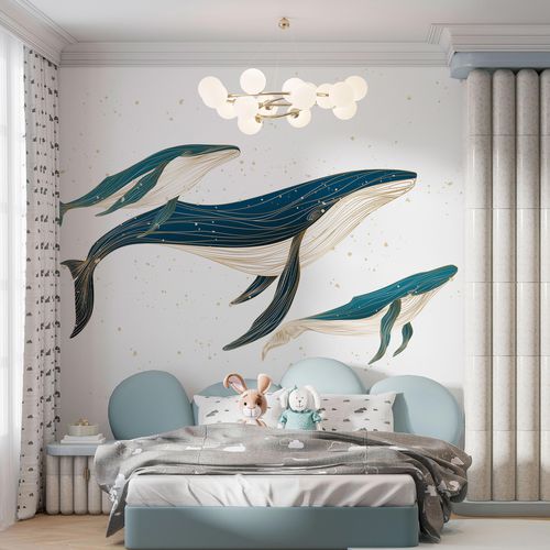 Papier peint contemporain - GIANTS BLUE - rimura Srl - en textile non-tissé / en fibre de verre / en polyester