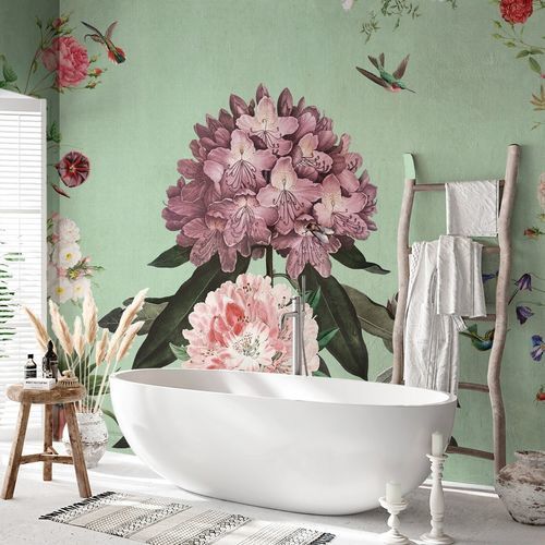 Papier peint contemporain - BLUMEN - rimura Srl - en textile non-tissé / en fibre de verre / en polyester