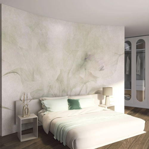 Papier peint contemporain - ARUM LILY - rimura Srl - en lin / à motif / aspect papier peint