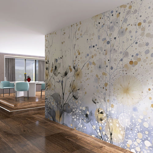 Papier peint contemporain - RHAPSODY - rimura Srl - en lin / à motif floral / aspect papier peint