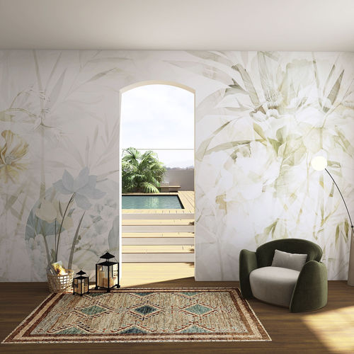 Papier peint contemporain - FAVOLA - rimura Srl - en lin / à motif floral / aspect papier peint