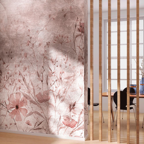 Papier peint contemporain - SILVER - rimura Srl - en lin / à motif floral / aspect papier peint