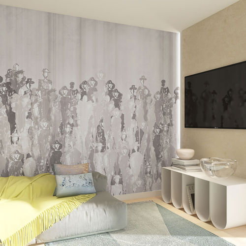 Papier peint contemporain - THE CROWD - rimura Srl - en tissu / en fibre de verre / en vinyle