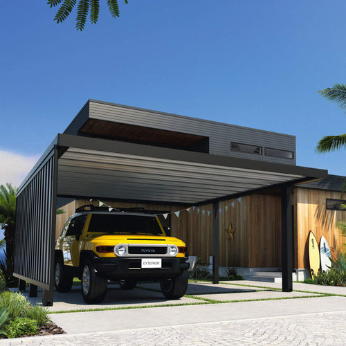 Abri de voiture en aluminium - SKC - TOYO BOEKI CO.,LTD. - en acier galvanisé / en polycarbonate / professionnel