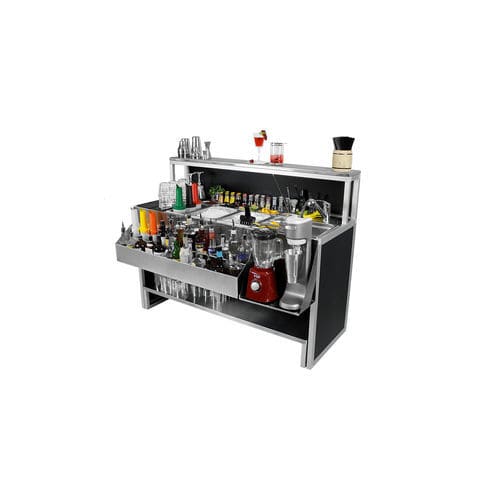 Comptoir de bar - Efesto 150 - Omega Station srl - à cocktail / en aluminium / en acier inoxydable
