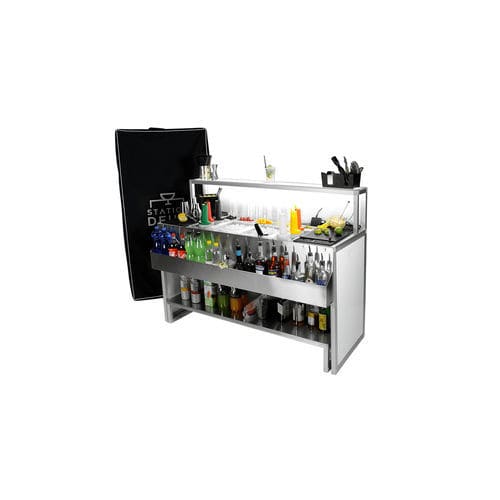 Comptoir de bar - AURA 150 - Omega Station srl - à cocktail / en aluminium / en acier inoxydable