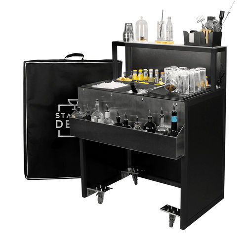 Comptoir de bar - TITANO 90 - Omega Station srl - à cocktail / en acier inoxydable / en aluminium
