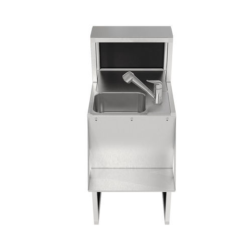 Meuble évier en acier inox - Deus 5 O100000 - Omega Station srl - sur pieds / professionnel / pour bar