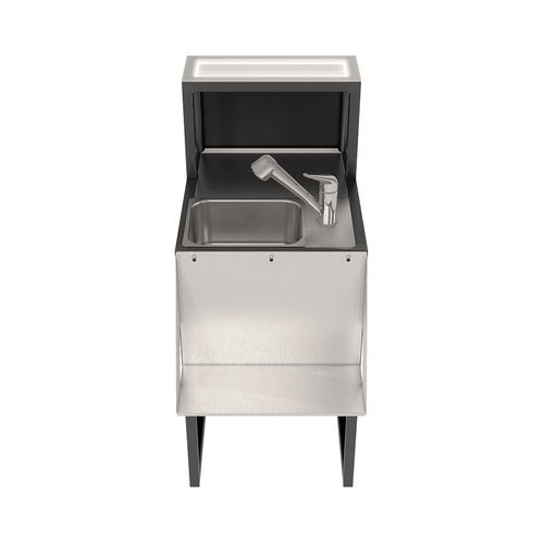 Meuble évier en acier inox - Deus 5 O101000 - Omega Station srl - sur pieds / professionnel / pour bar