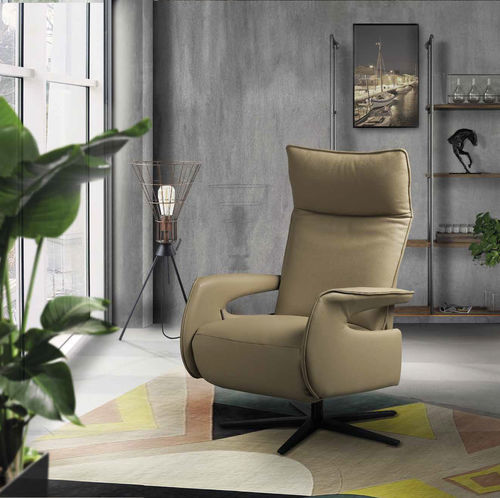 Fauteuil relax contemporain - Aida - IL BENESSERE - en cuir / en tissu / en bois