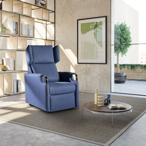 Fauteuil relax contemporain - Ginevra - IL BENESSERE - en cuir / en tissu / en fer