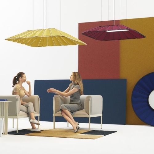 Lampe en feutre acoustique - CONE - flexxica - suspension / en métal / en feutre
