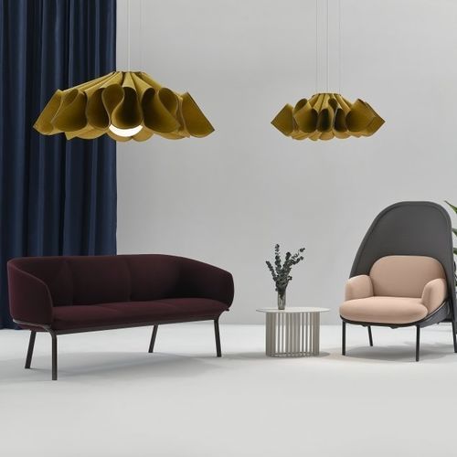 Lampe en feutre acoustique - IVY - flexxica - suspension / en métal / en tissu