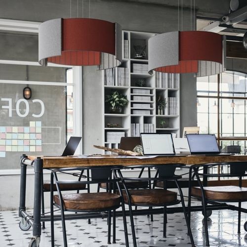 Lampe en feutre acoustique - QUADRO - flexxica - suspension / en tissu / contemporaine