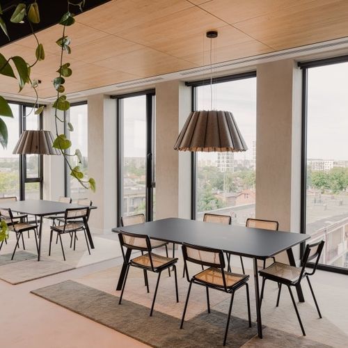 Lampe en feutre acoustique - SHADE - flexxica - suspension / en fil de métal / en tissu