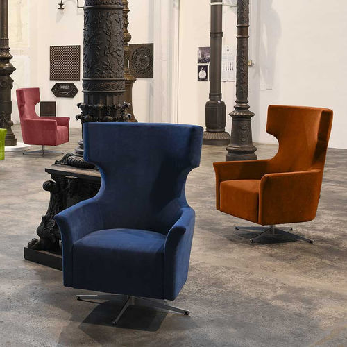 Fauteuil contemporain - DIVINE  - LILIPOPART - en tissu / en sapin / avec dossier haut