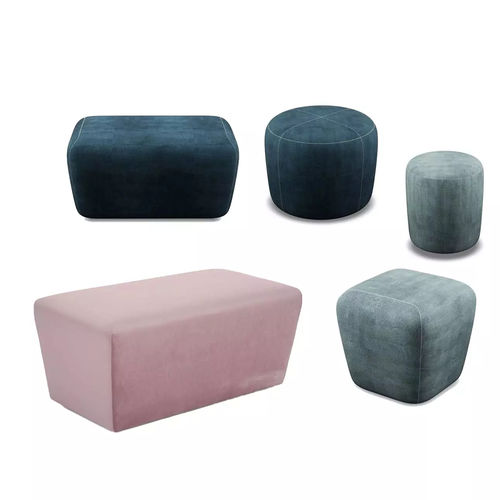 Pouf contemporain - BURO  - LILIPOPART - en tissu / rond / sur mesure