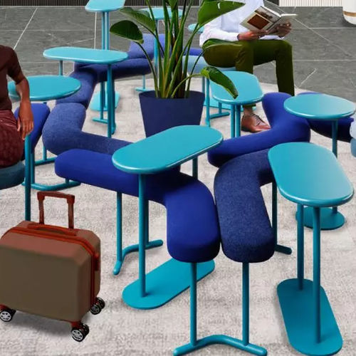 Banquette modulaire - BOOMERANG - LILIPOPART - contemporaine / en tissu / avec piètement en métal