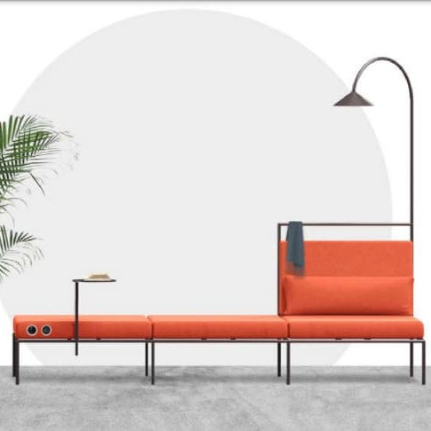Banquette modulable - VERSASPACE   - LILIPOPART - contemporaine / en tissu / avec piètement en métal