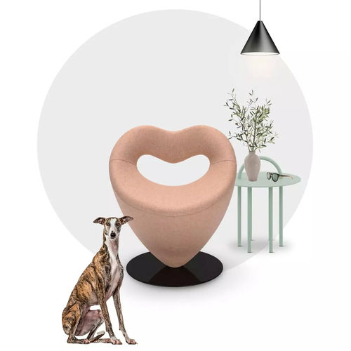 Fauteuil contemporain - CORAZON  - LILIPOPART - en tissu / en bois massif / en MDF