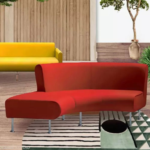 Banquette modulable - BIMBO  - LILIPOPART - contemporaine / en tissu / avec piètement en métal
