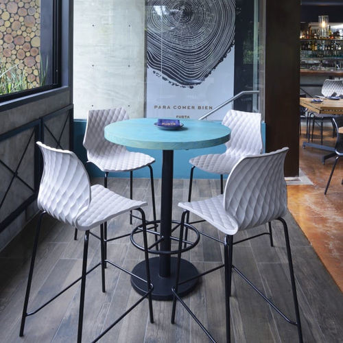 Chaise de bar contemporaine - DIAMS  - LILIPOPART - de terrasse / en acier / avec piètement en acier