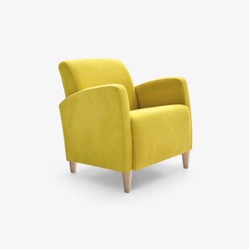Fauteuil contemporain - ANA - FRANCEBANON - en tissu / en pin / avec dossier haut