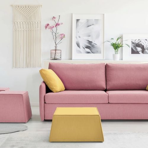 Pouf contemporain - BORIS - FRANCEBANON - en tissu / en bois / autres formes