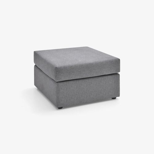 Pouf contemporain - GREY - FRANCEBANON - en tissu / en bois / carré