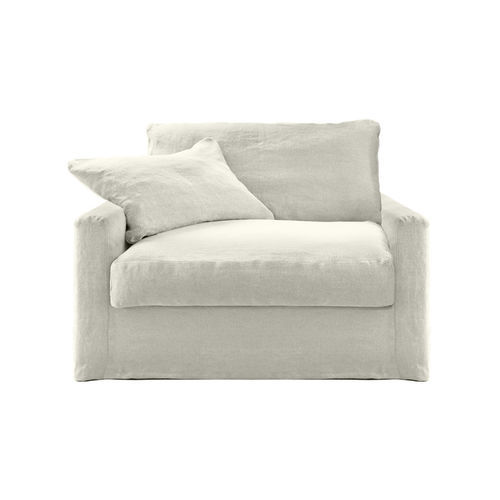Fauteuil contemporain - BISCARROSSE - HOME SPIRIT - en tissu / en hêtre / avec coussin amovible