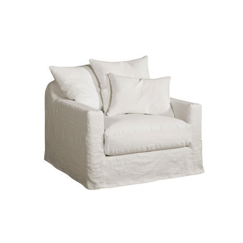 Fauteuil contemporain - BONDUES - HOME SPIRIT - en tissu / en bois / avec coussin amovible