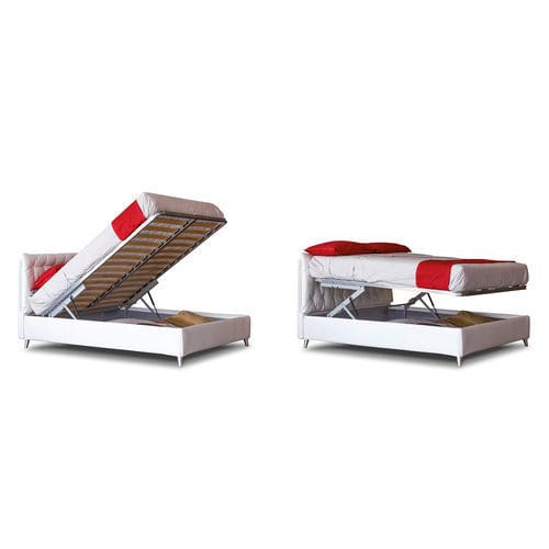 Lit double - CONFORPLUS - contemporain / tapissé / avec tête de lit