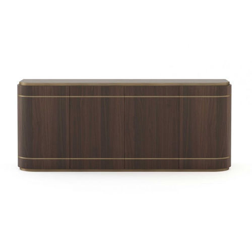 Buffet contemporain - Elea - Stylish Club - en placage de bois / en bronze / avec étagère
