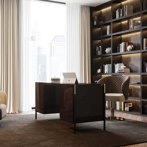Bureau sur pied - her - Stylish Club - contemporain / en chêne / droit