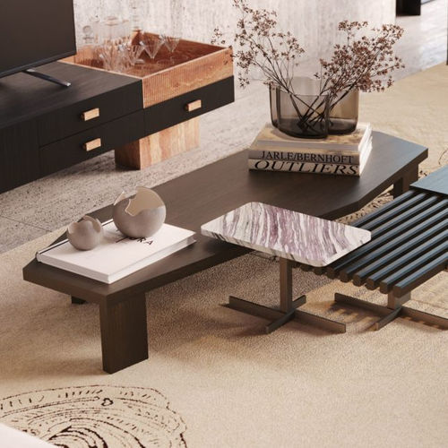 Table basse contemporaine - Escarpa - Stylish Club - en placage de bois / avec piètement en plaqué bois / résidentielle