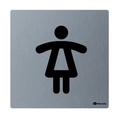Pictogramme de porte pour porte - GSM007 - Merida. Sp. z o.o. - à porte / à poser / en acier inoxydable satiné
