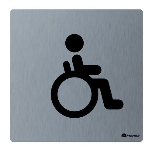 Pictogramme de porte à porte - GSM009 - Merida. Sp. z o.o. - en acier inoxydable satiné / pour sanitaire