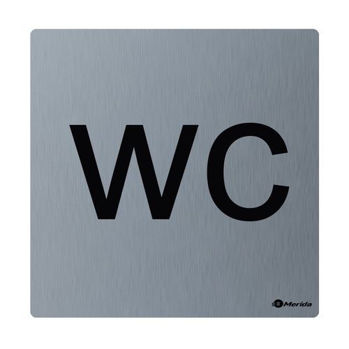 Pictogramme de porte à porte - GSM012 - Merida. Sp. z o.o. - en acier inoxydable satiné / à coller / pour sanitaire
