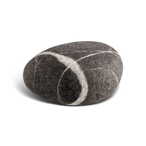 Pouf contemporain - PEACE - Katsu Stones - en laine / autres formes / fait main