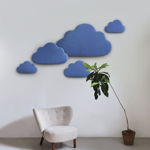 Panneau acoustique pour mur - BLUE CLOUDS - Katsu Stones - en laine / bleu / résidentiel