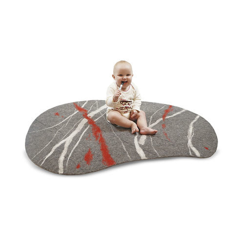 Tapis contemporain - THE CLIFF - Katsu Stones - à motif / en laine / fait main