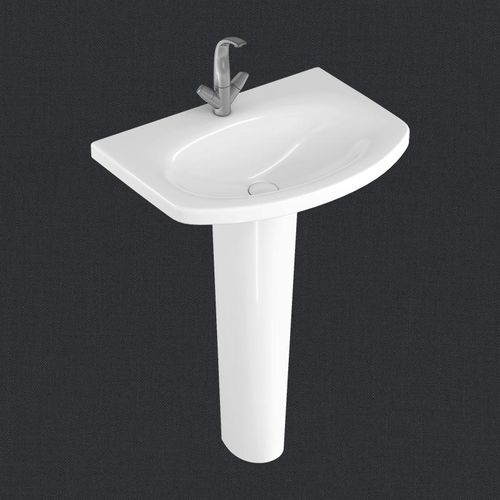 Vasque sur pied - COLADO  - UV CERAMIC - en porcelaine / avec mitigeur / ovale