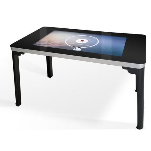 Table contemporaine - Quadra Tech - DYMENSION - en métal / avec piètement en métal / rectangulaire