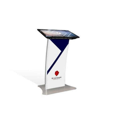 Kiosque interactif d'intérieur - Curved - DYMENSION - au sol / à écran tactile